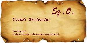 Szabó Oktávián névjegykártya